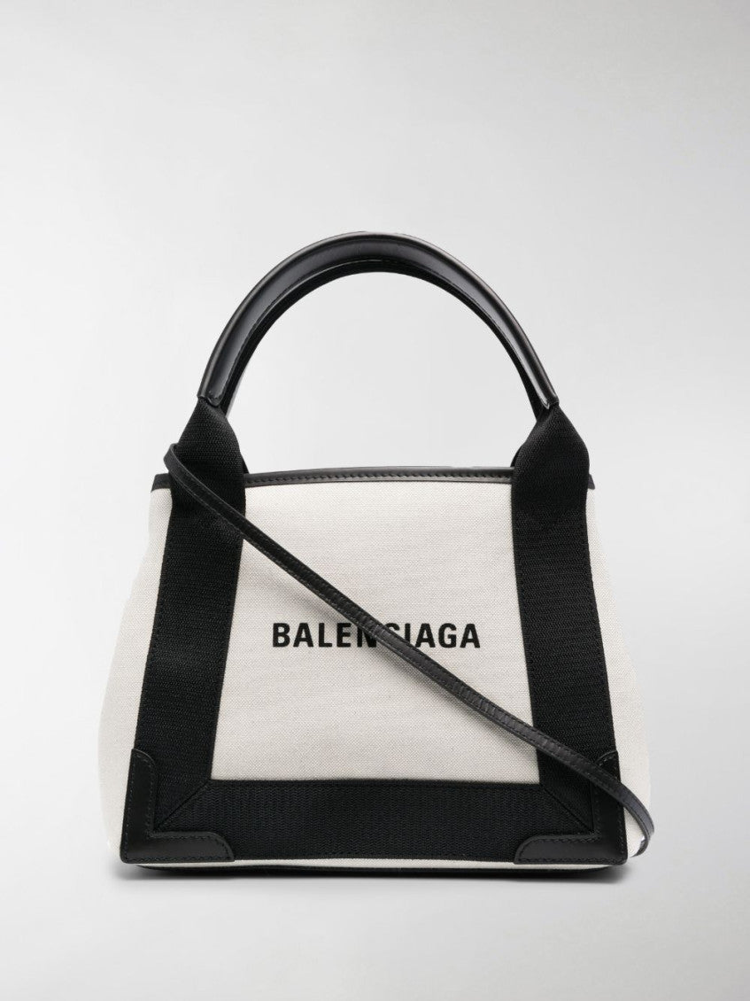 White Navy Cabas Xs Satchel Bag 2