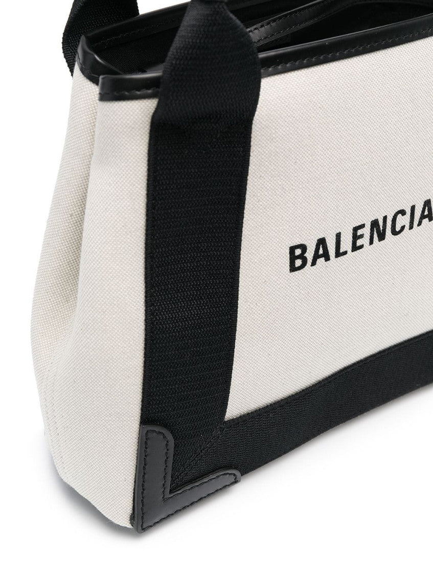 White Navy Cabas Xs Satchel Bag 3