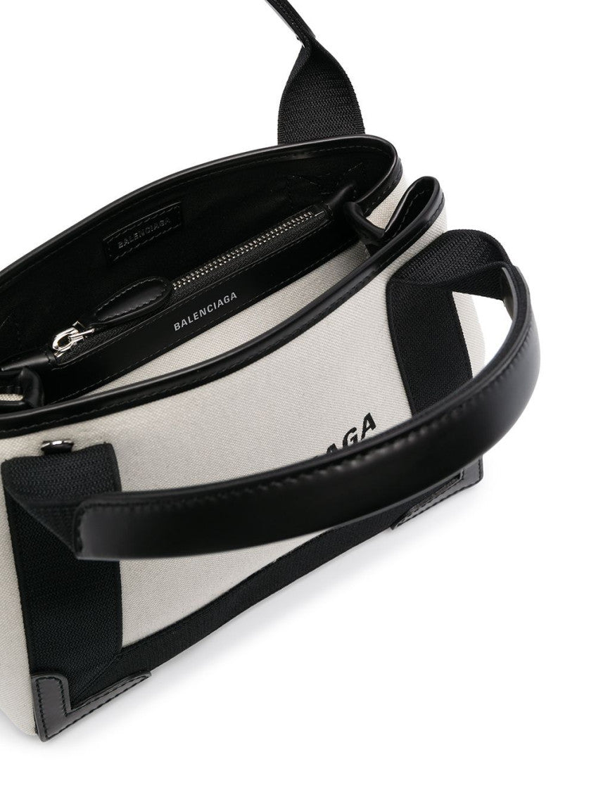 White Navy Cabas Xs Satchel Bag 4