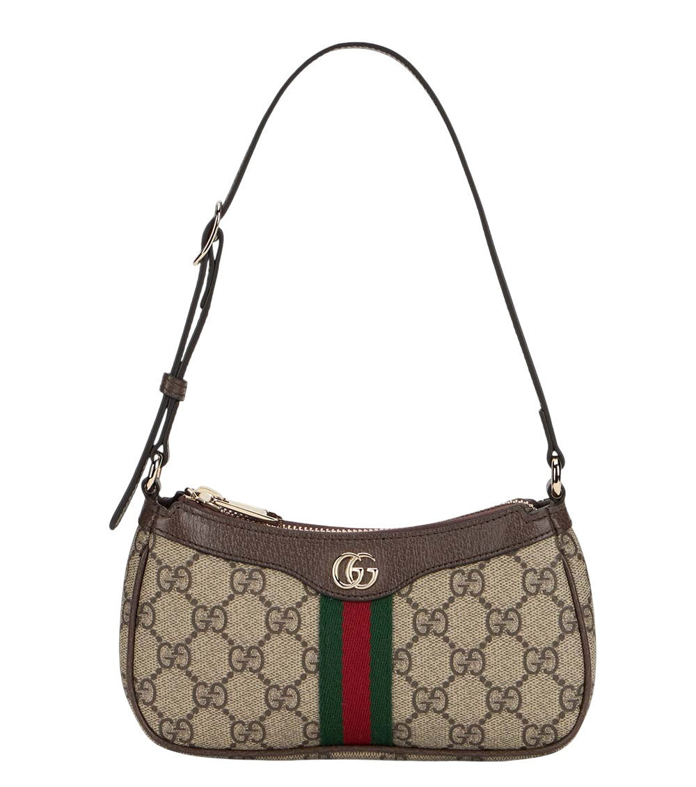 Beige Ophidia Mini Shoulder Bag 1
