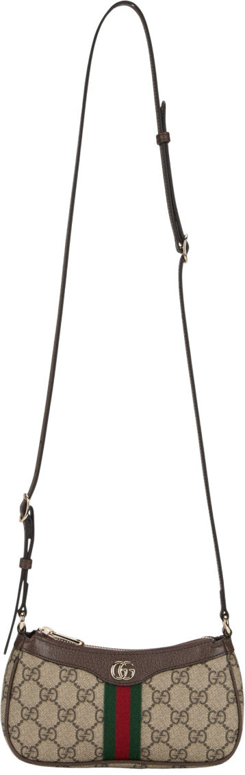 Beige Ophidia Mini Shoulder Bag 4