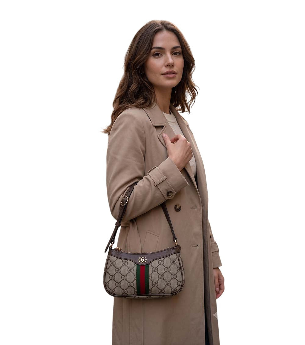 Beige Ophidia Mini Shoulder Bag 6