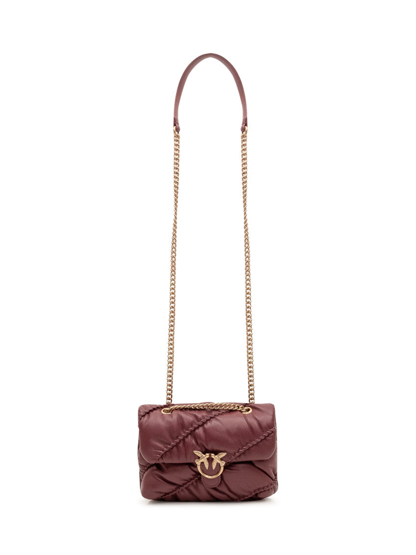 Burgundy Love Birds Small Shoulder Bag 2