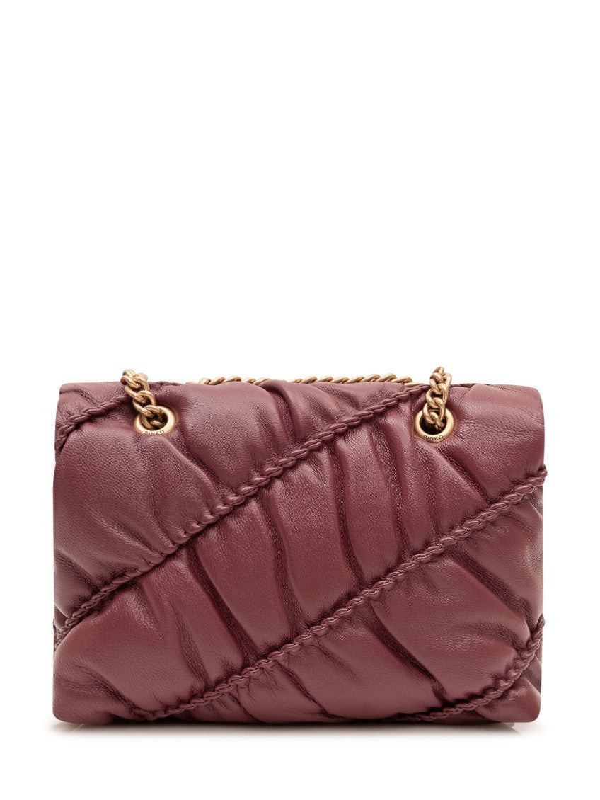 Burgundy Love Birds Small Shoulder Bag 4