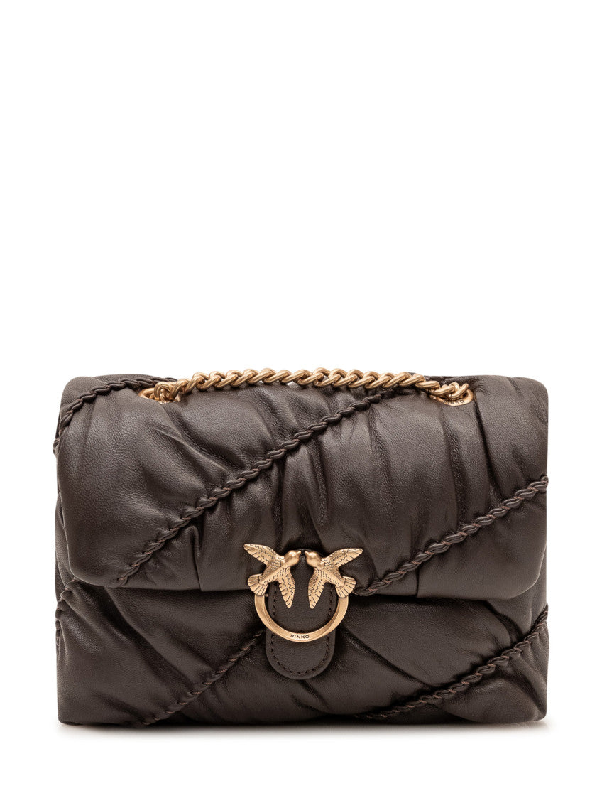 Brown Love Birds Mini Shoulder Bag 1