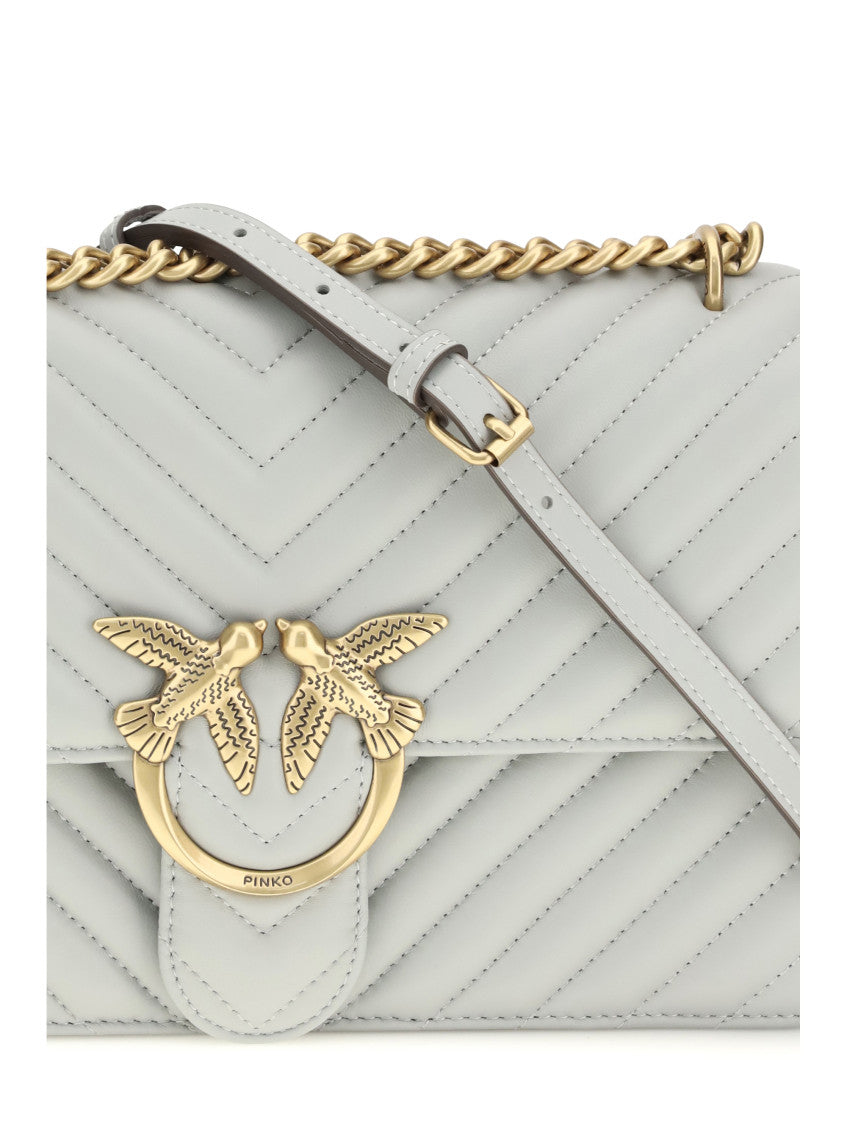 Light Grey Love One Medium Shoulder Bag 4