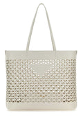 White Leather Tote Bag 1