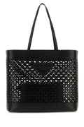 Black Leather Tote Bag 1