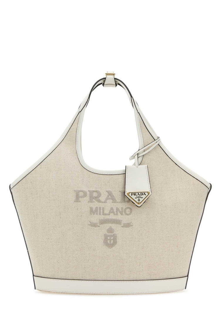 Sand logo-print medium tote bag 1