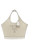 Sand logo-print medium tote bag 1