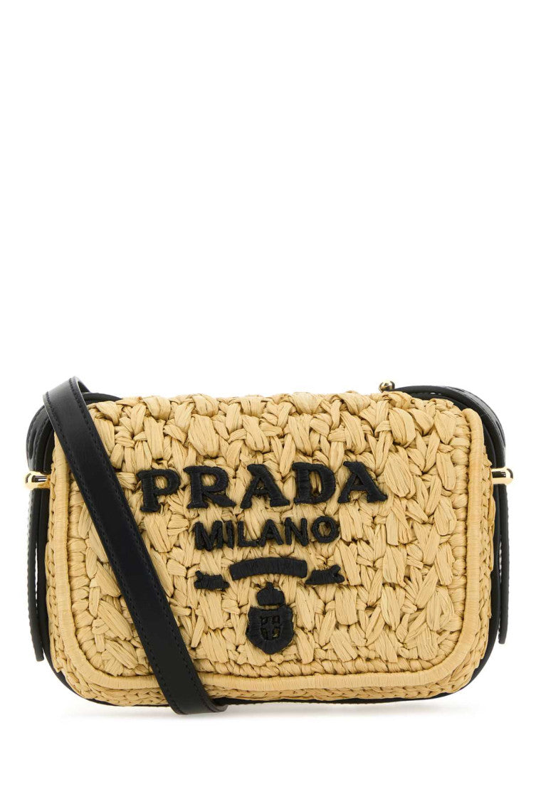Beige woven Crossbody Bag 1