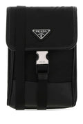 Black logo-plaque crossbody bag 1