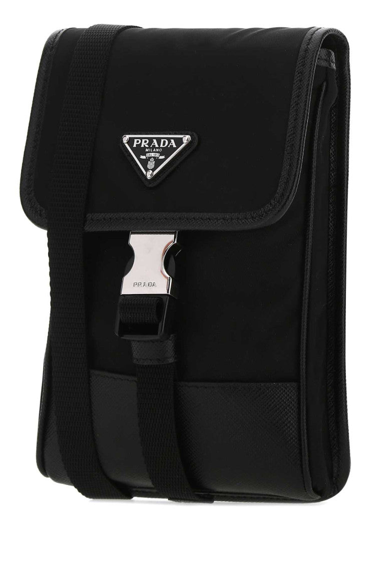 Black logo-plaque crossbody bag 2