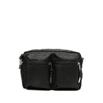 Black Textured Medium Crossbody Bag 1