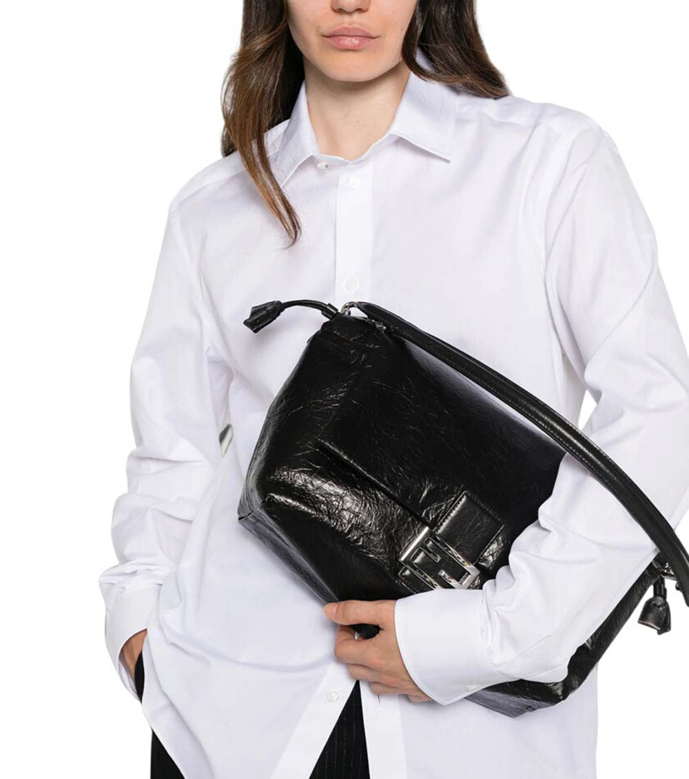 Black Baguette Small Shoulder Bag 5