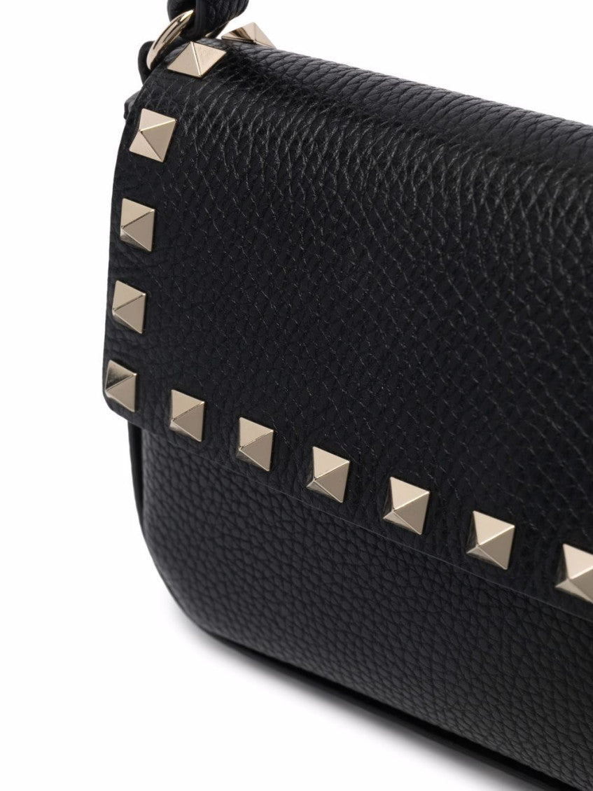Black Rockstud Leather Mini Bag 4