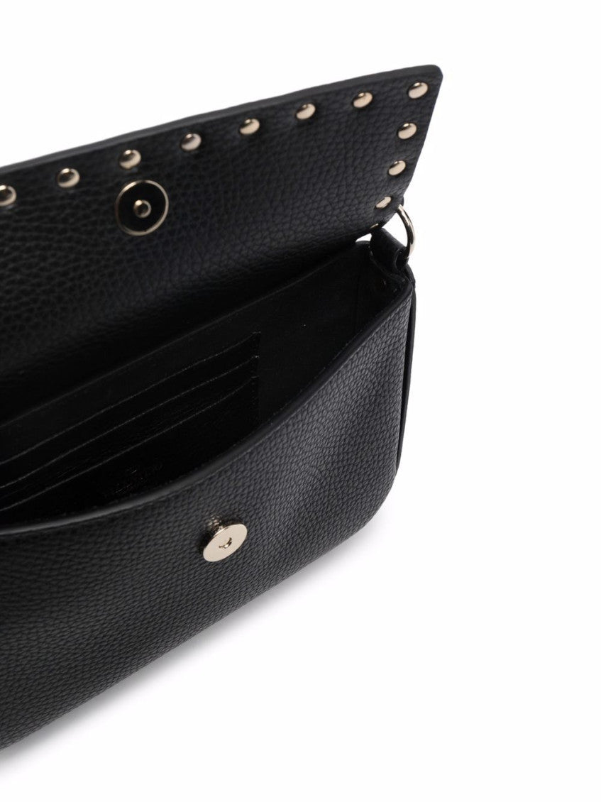 Black Rockstud Leather Mini Bag 5