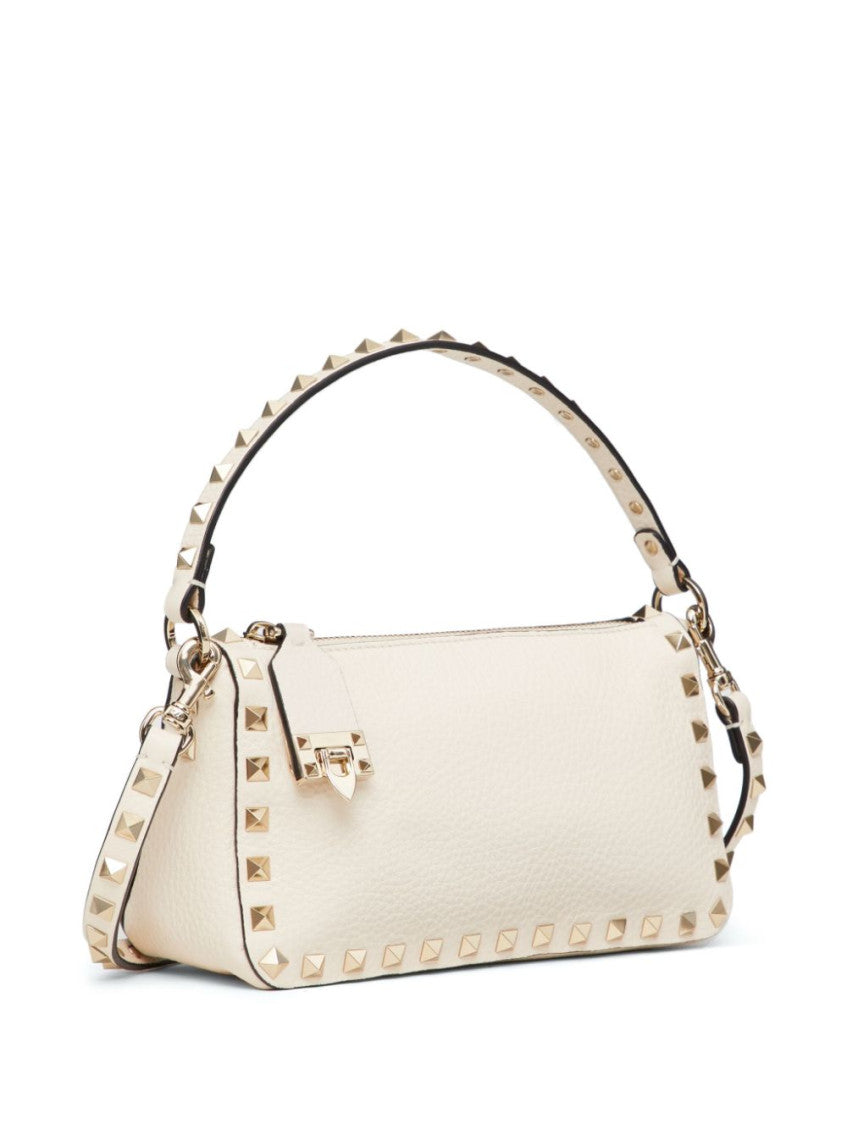 White Rockstud Small Shoulder Bag 4