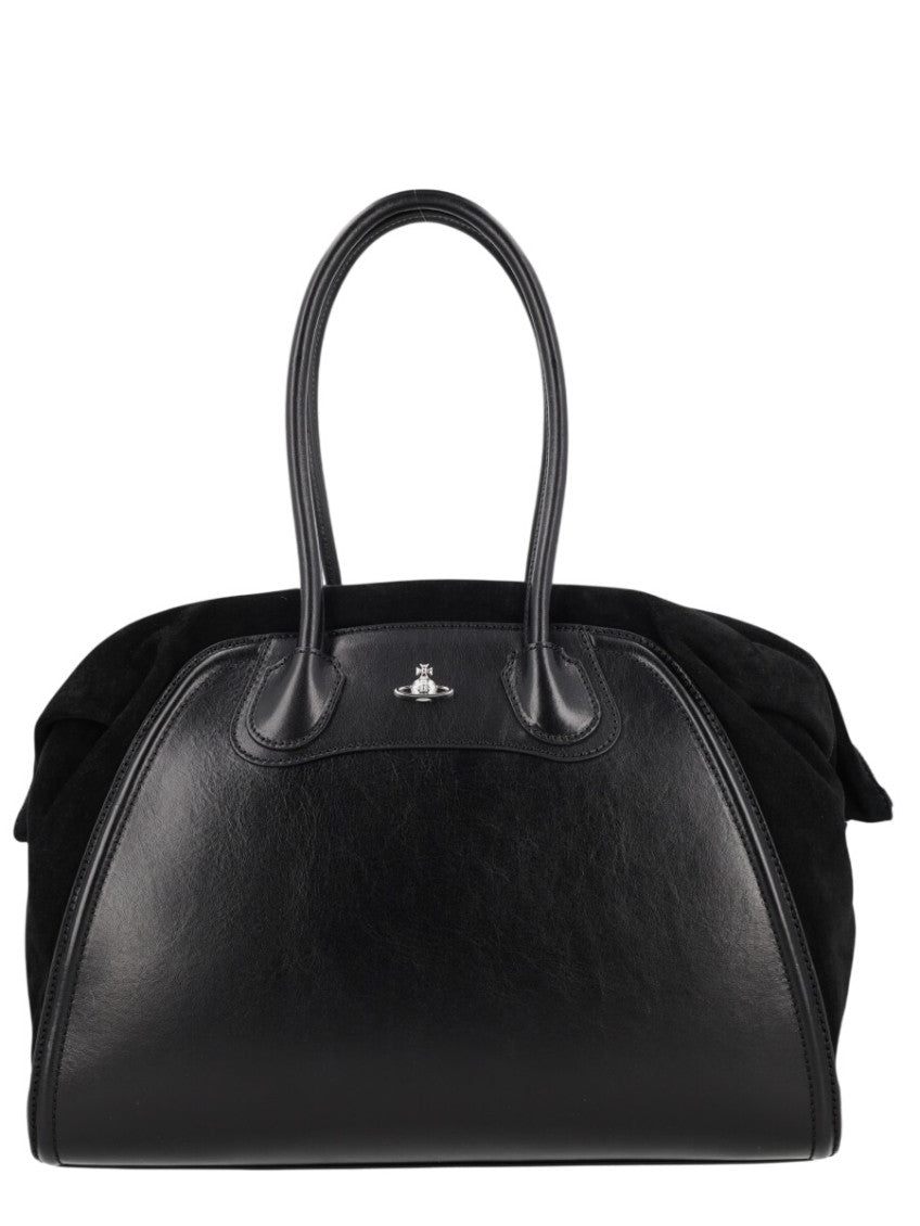 Black Shirley Top Zip Large Tote 1