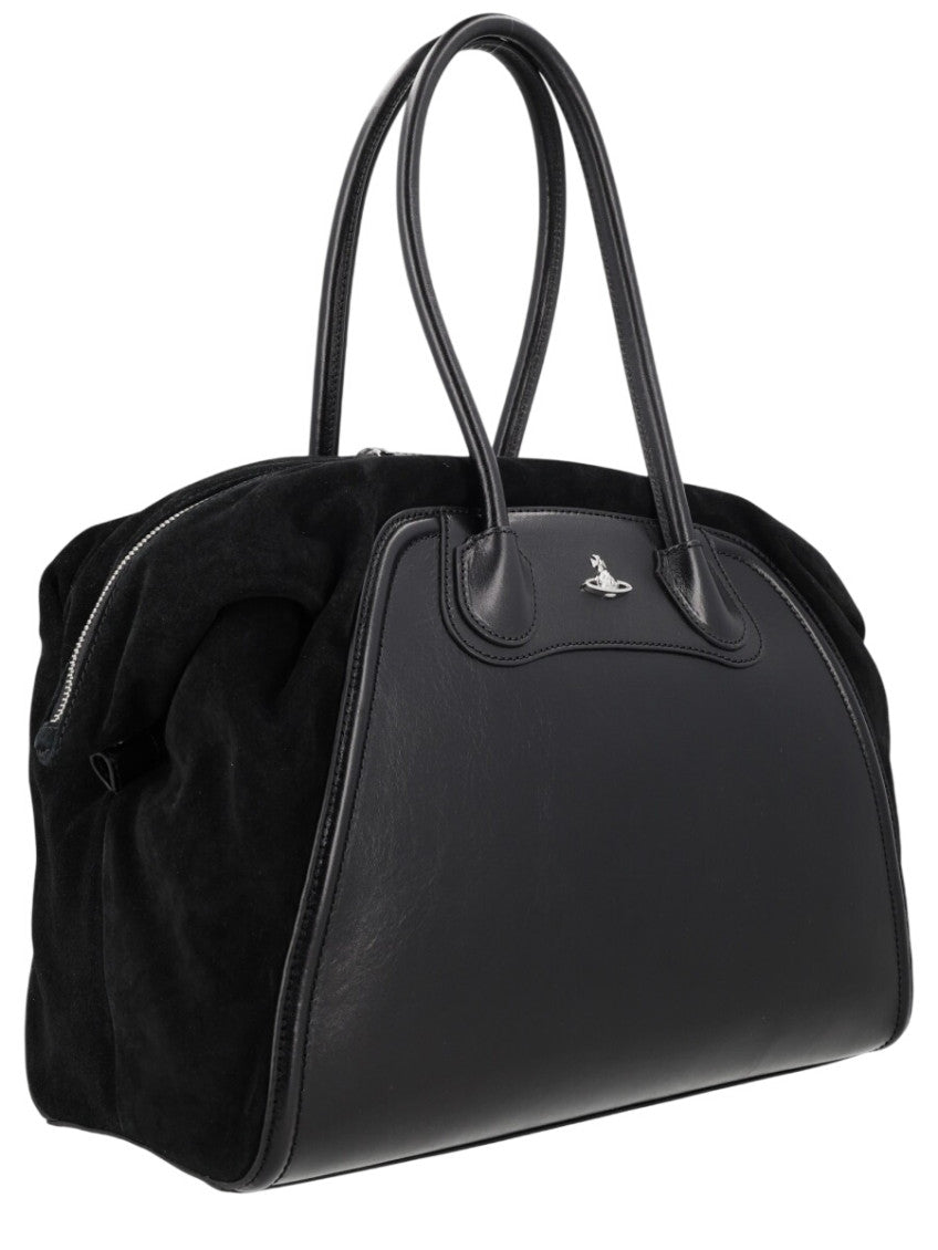 Black Shirley Top Zip Large Tote 2
