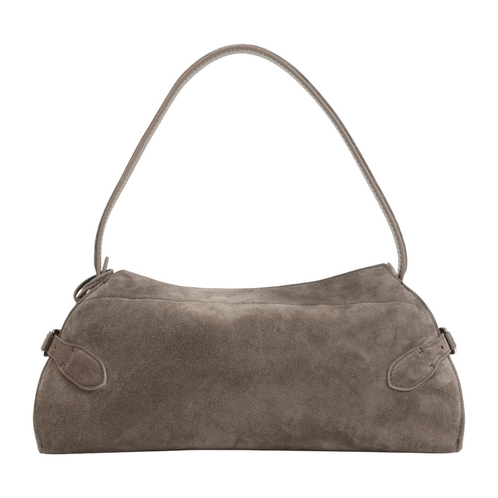 Taupe Logo Medium Shoulder Bag 2