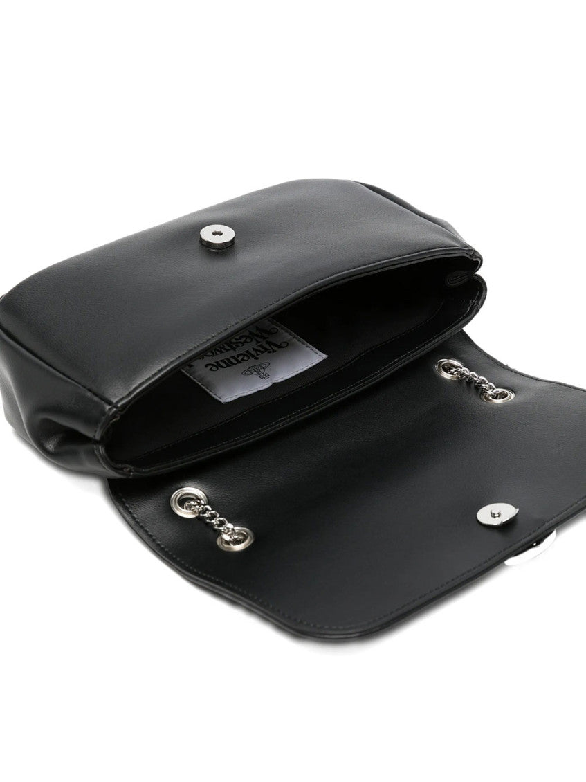 Black Logo Small Shoulder Bag 4