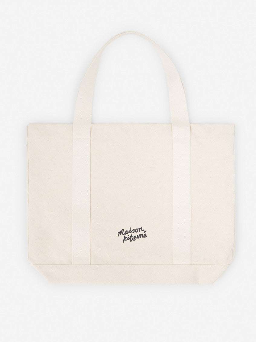 White Fox Head canvas tote bag 2