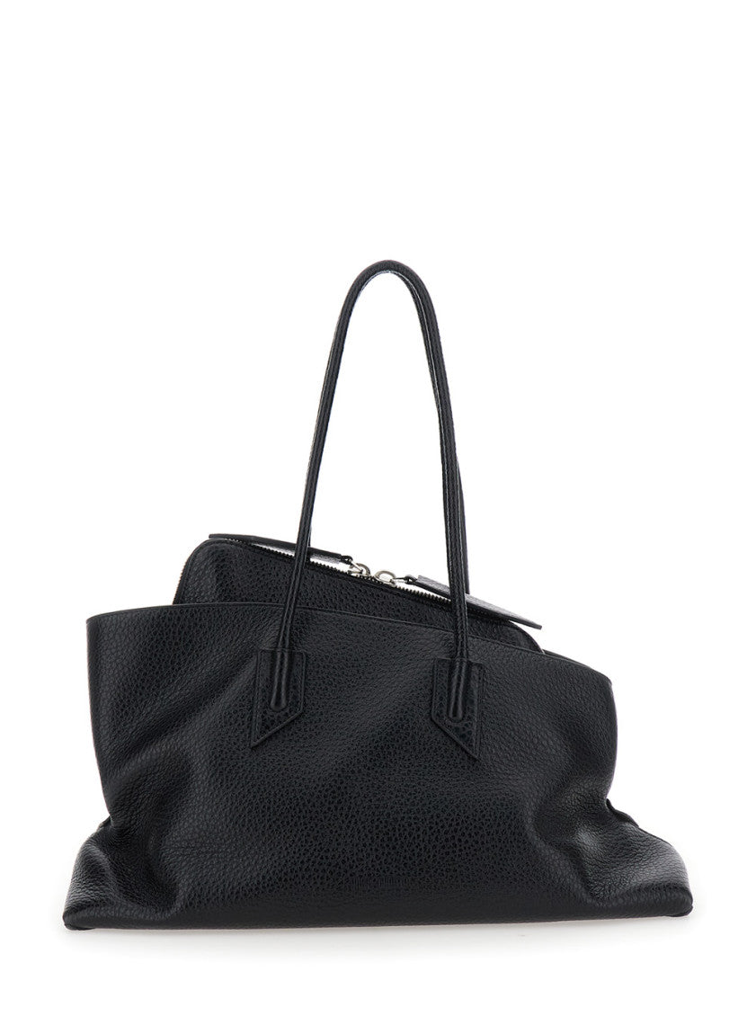 Black La Passeggiata Top Zip Medium Tote 1