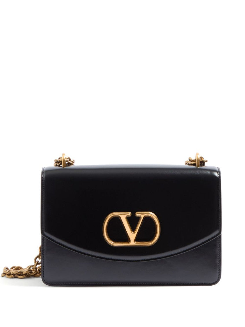 Black Vain leather shoulder bag 1