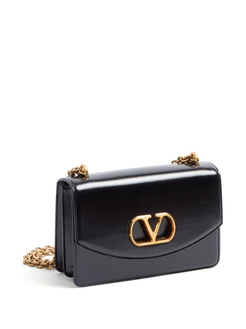 Black Vain leather shoulder bag 5