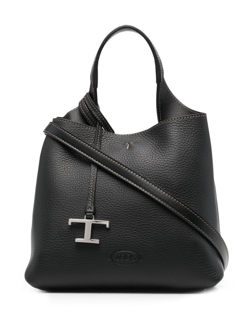 Black T Timeless leather mini handbag 1