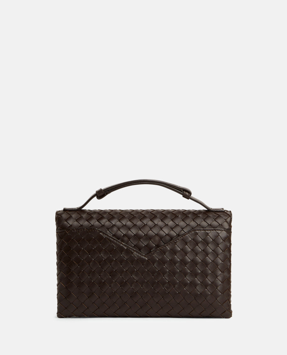 Dark Brown Knot Lock Crossbody Bag 3