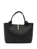 Black Medium Leather Tote 1