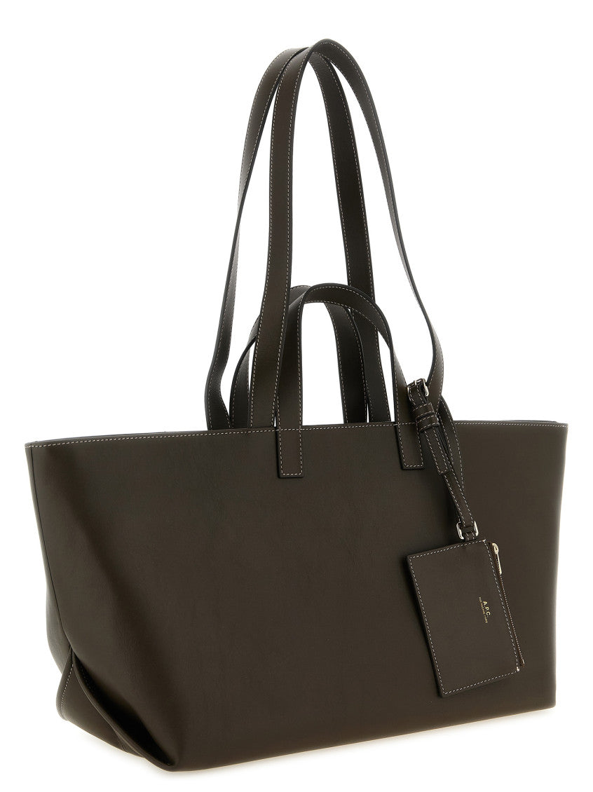 Brown Le Drummer Top Zip Large Tote 2