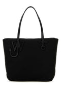 Black Puffy Anchor Top Zip Tote 1