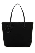 Black Puffy Anchor Top Zip Tote 1