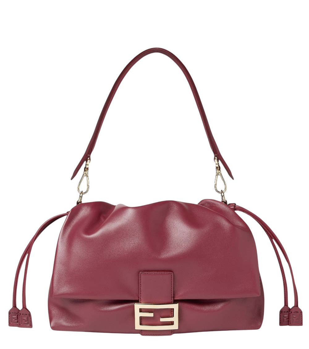 Red Baguette Soft Large Shoulder Bag 1