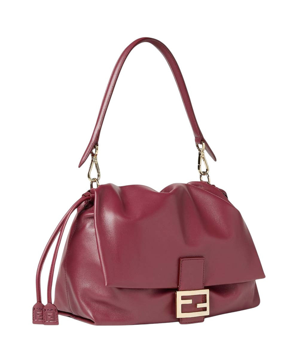 Red Baguette Soft Large Shoulder Bag 2