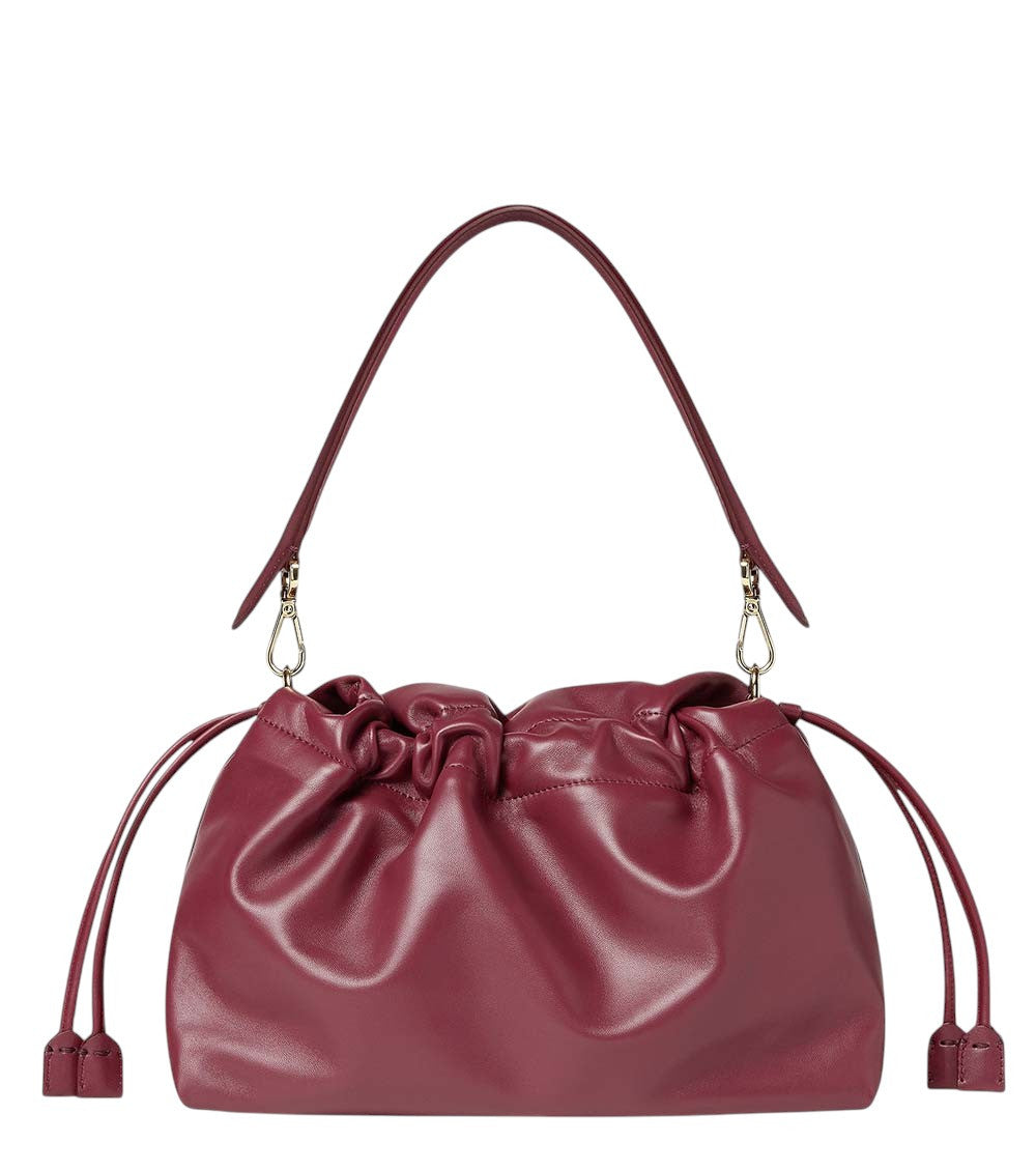 Red Baguette Soft Large Shoulder Bag 3