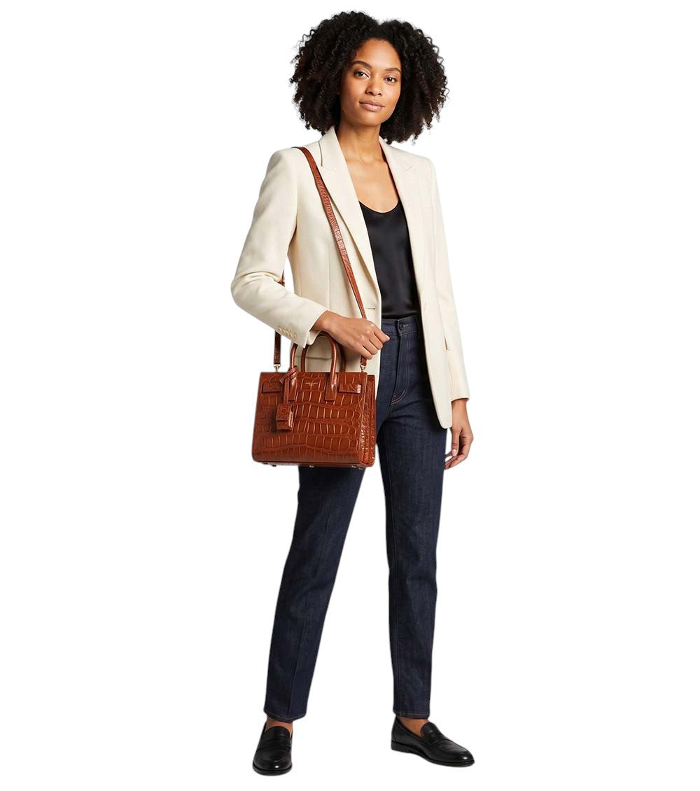 Brown Sac De Jour Nano Satchel 6