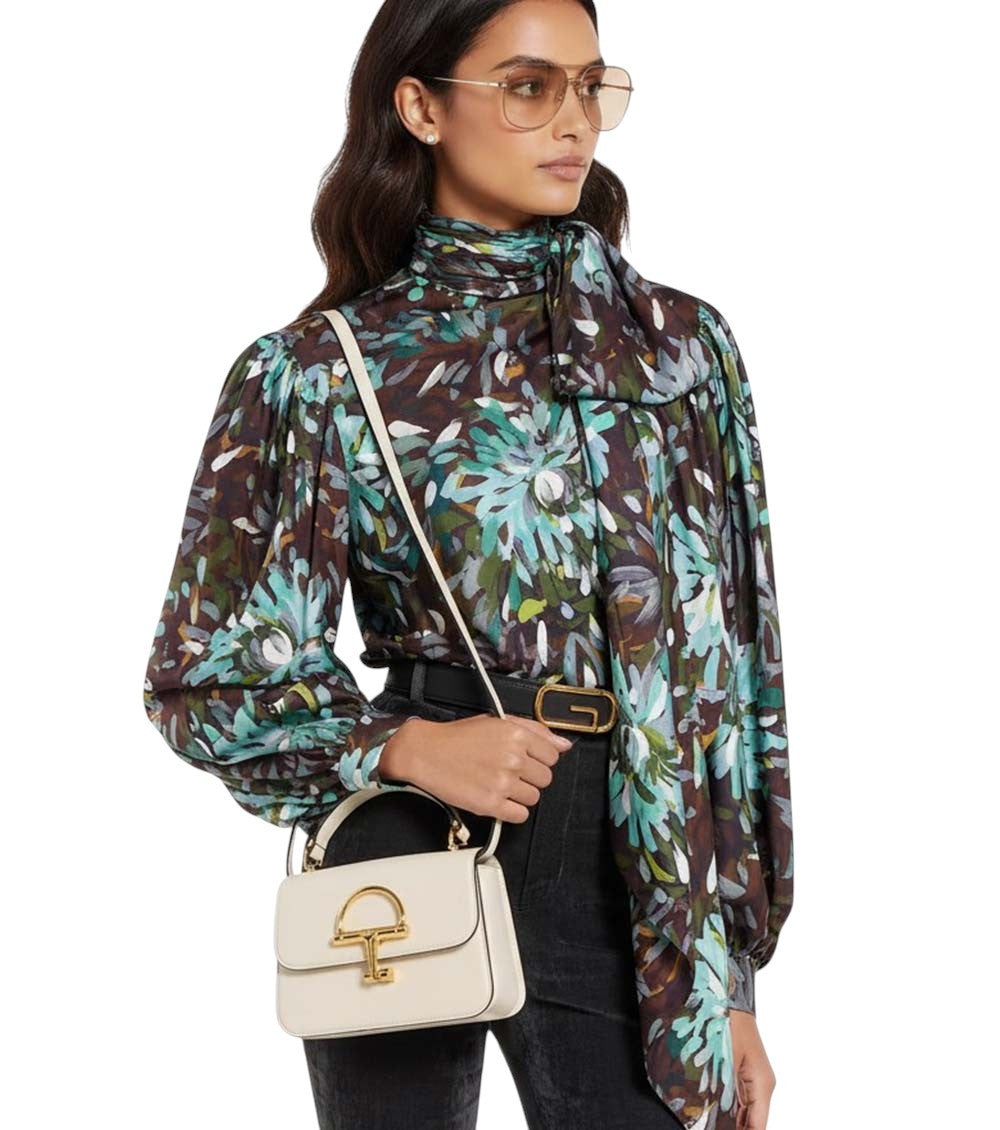 White Siena Small Satchel 4