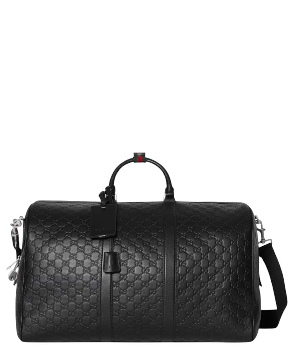 Black GG Emblem Large Duffle Bag 1