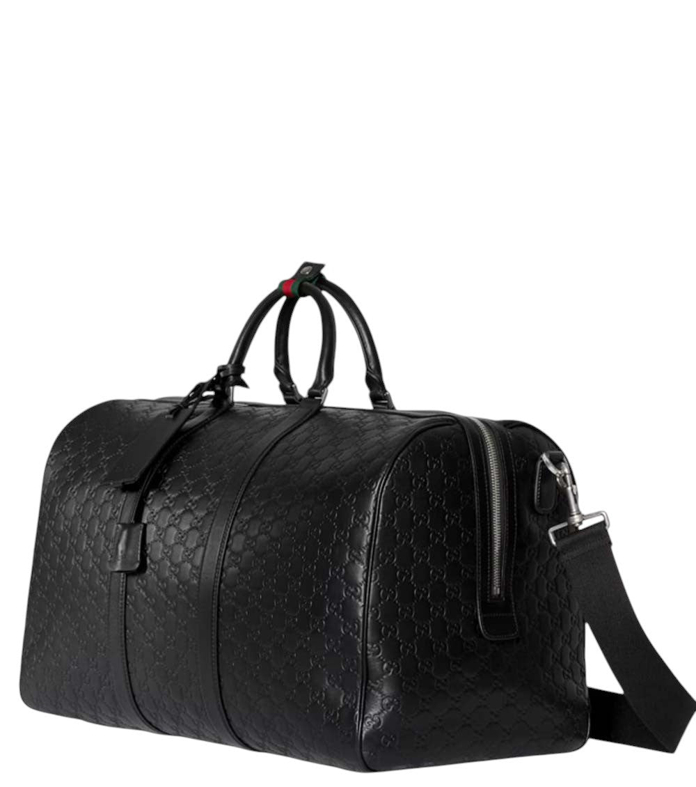 Black GG Emblem Large Duffle Bag 2