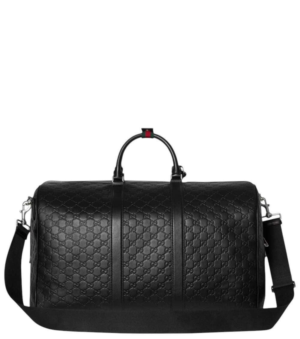 Black GG Emblem Large Duffle Bag 3
