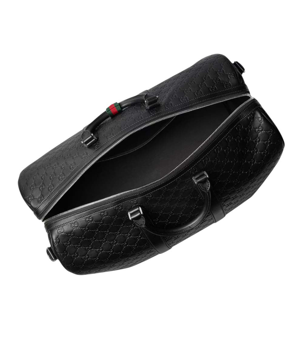 Black GG Emblem Large Duffle Bag 4