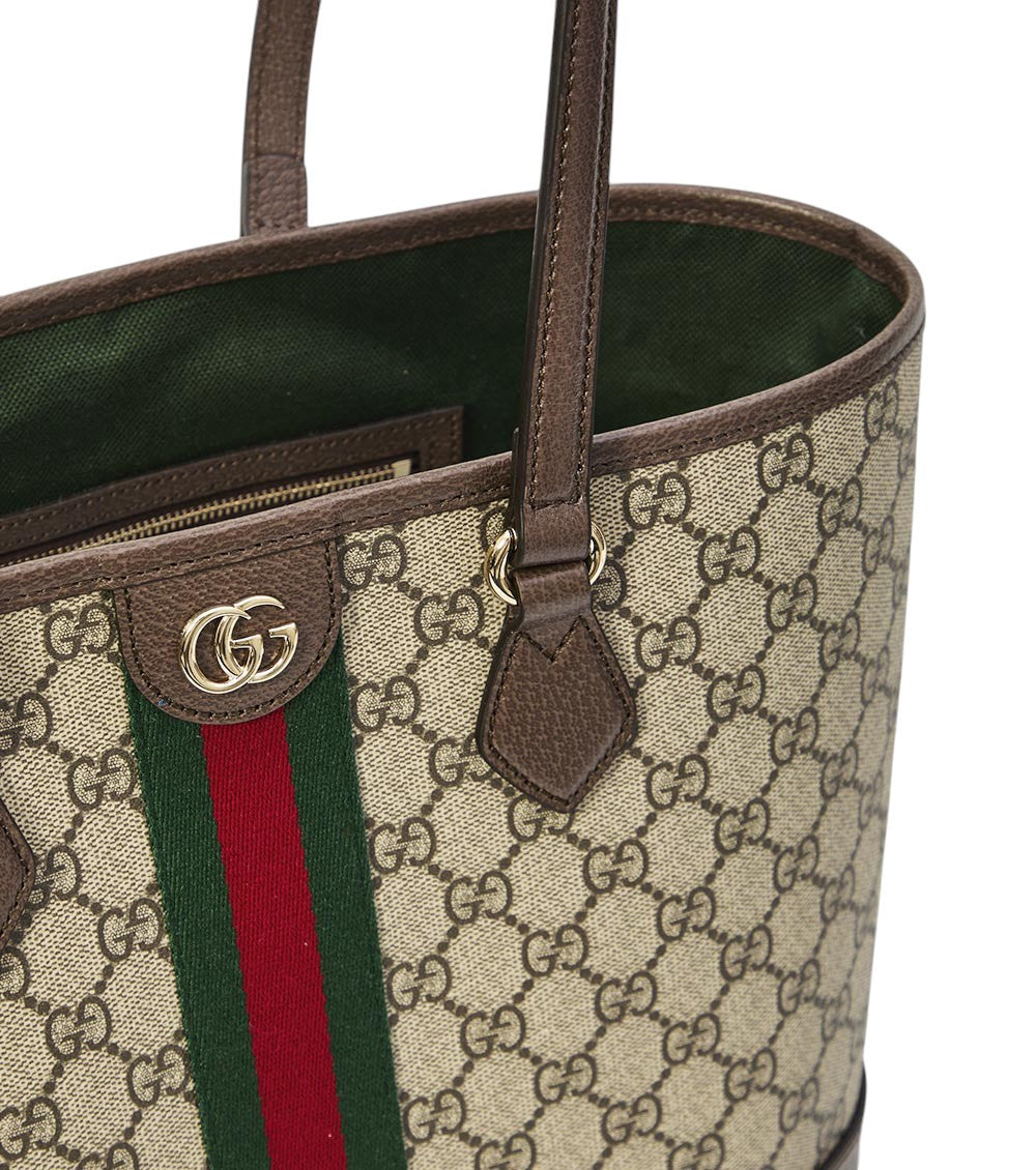 Beige Ophidia Medium Tote 3