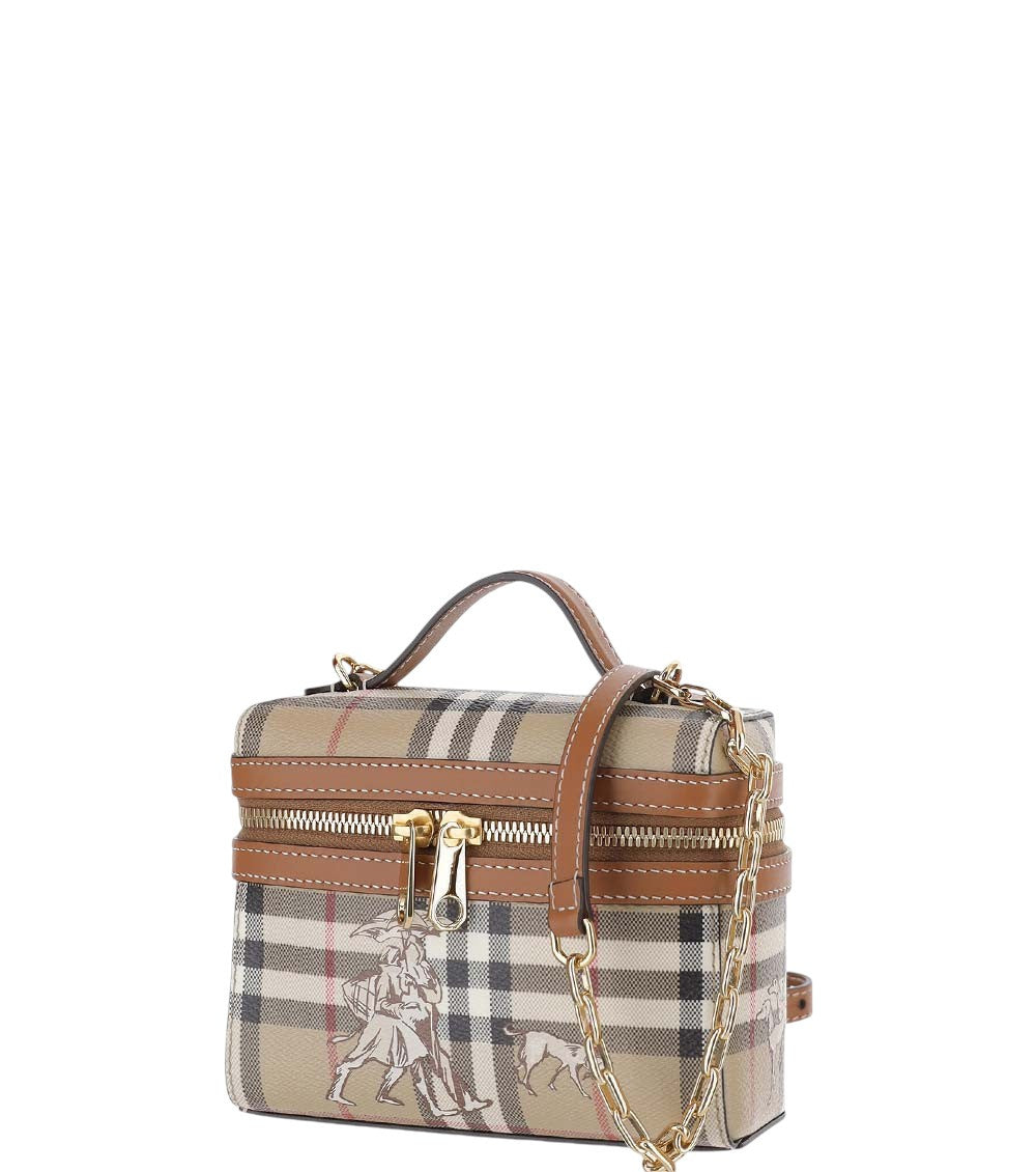 Beige Check Mates Vanity Mini Crossbody Bag 2