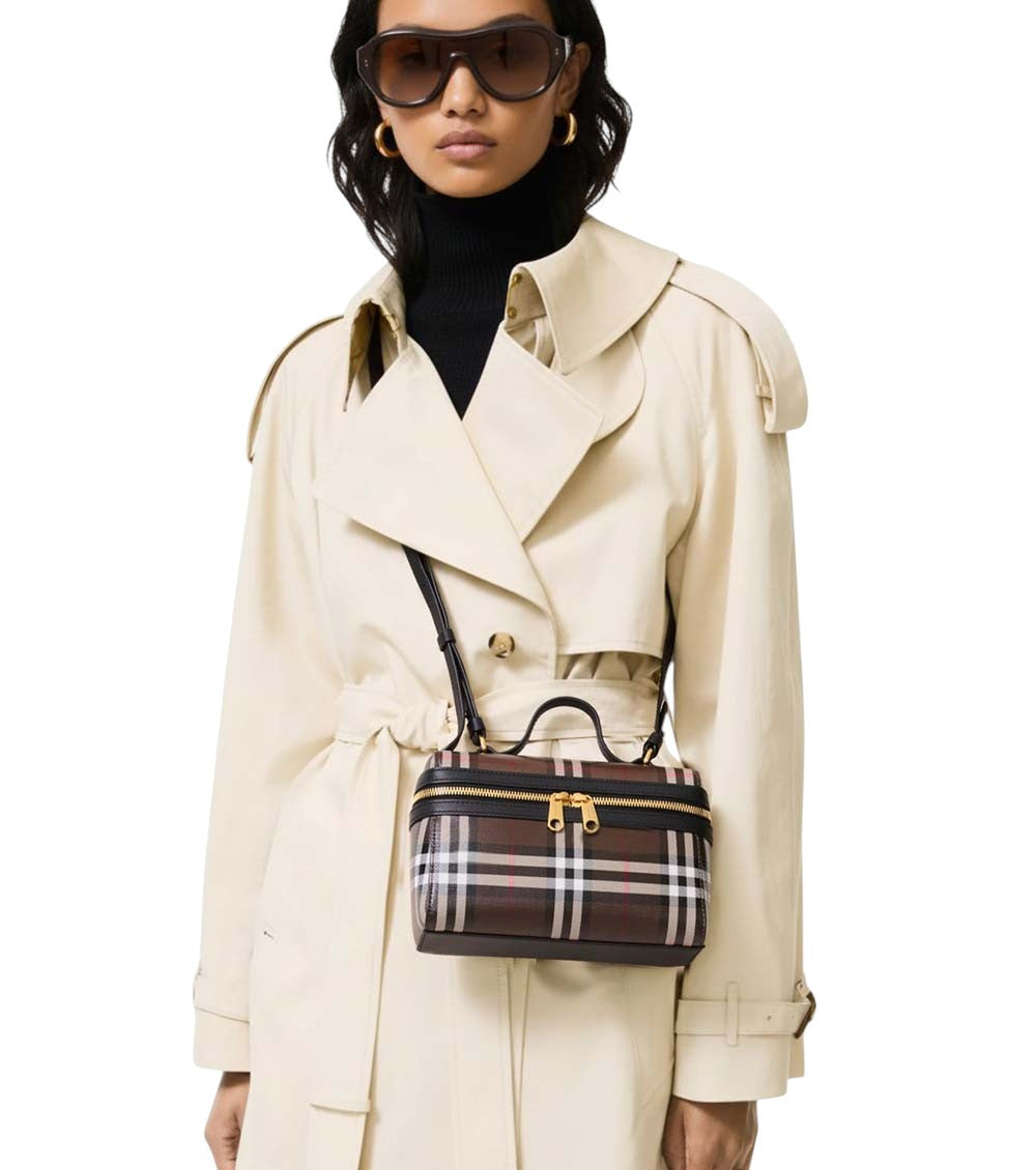 Brown Check Vanity Mini Crossbody Bag 5