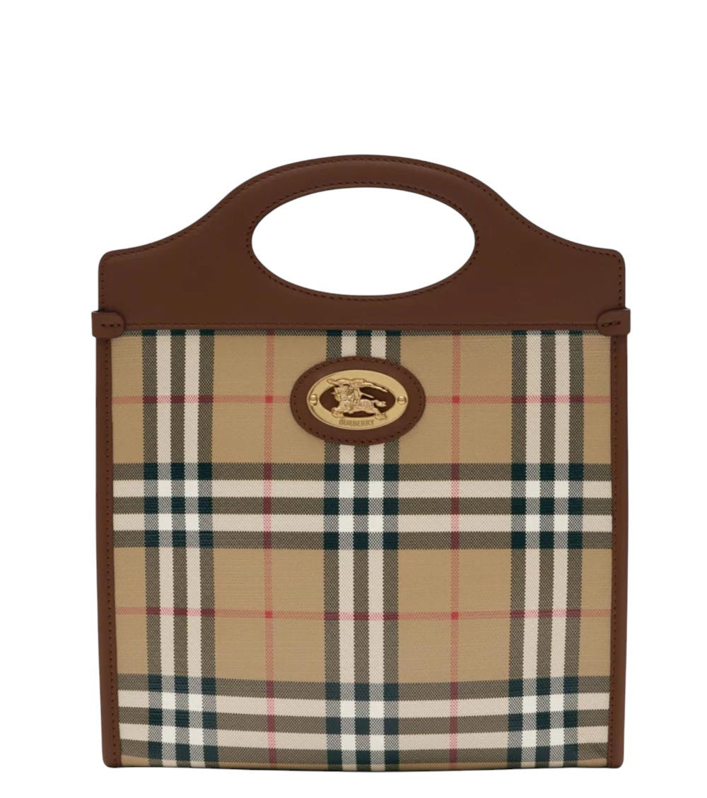 Beige Pocket Mini Tote 1