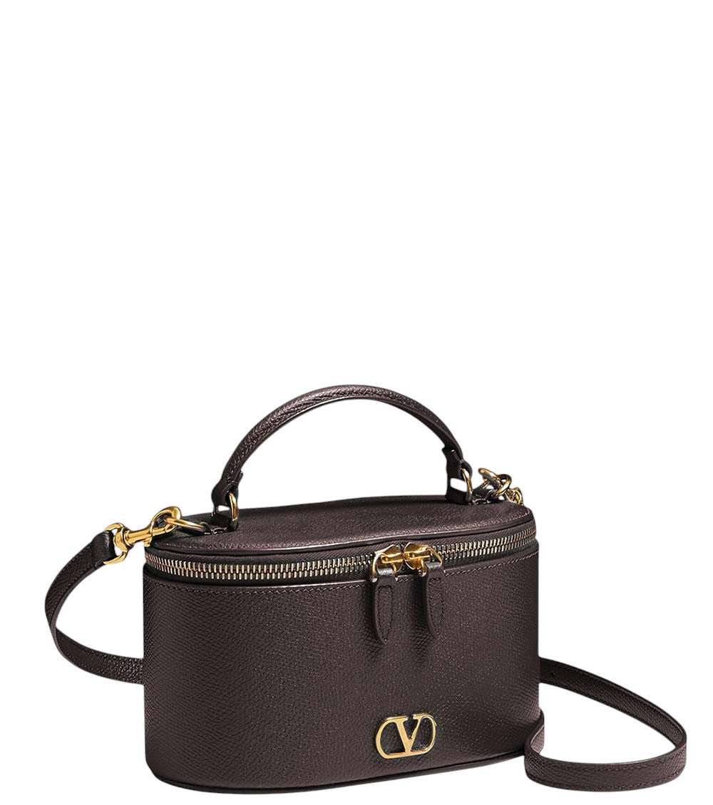Dark Brown VLogo Mini Crossbody Bag 2